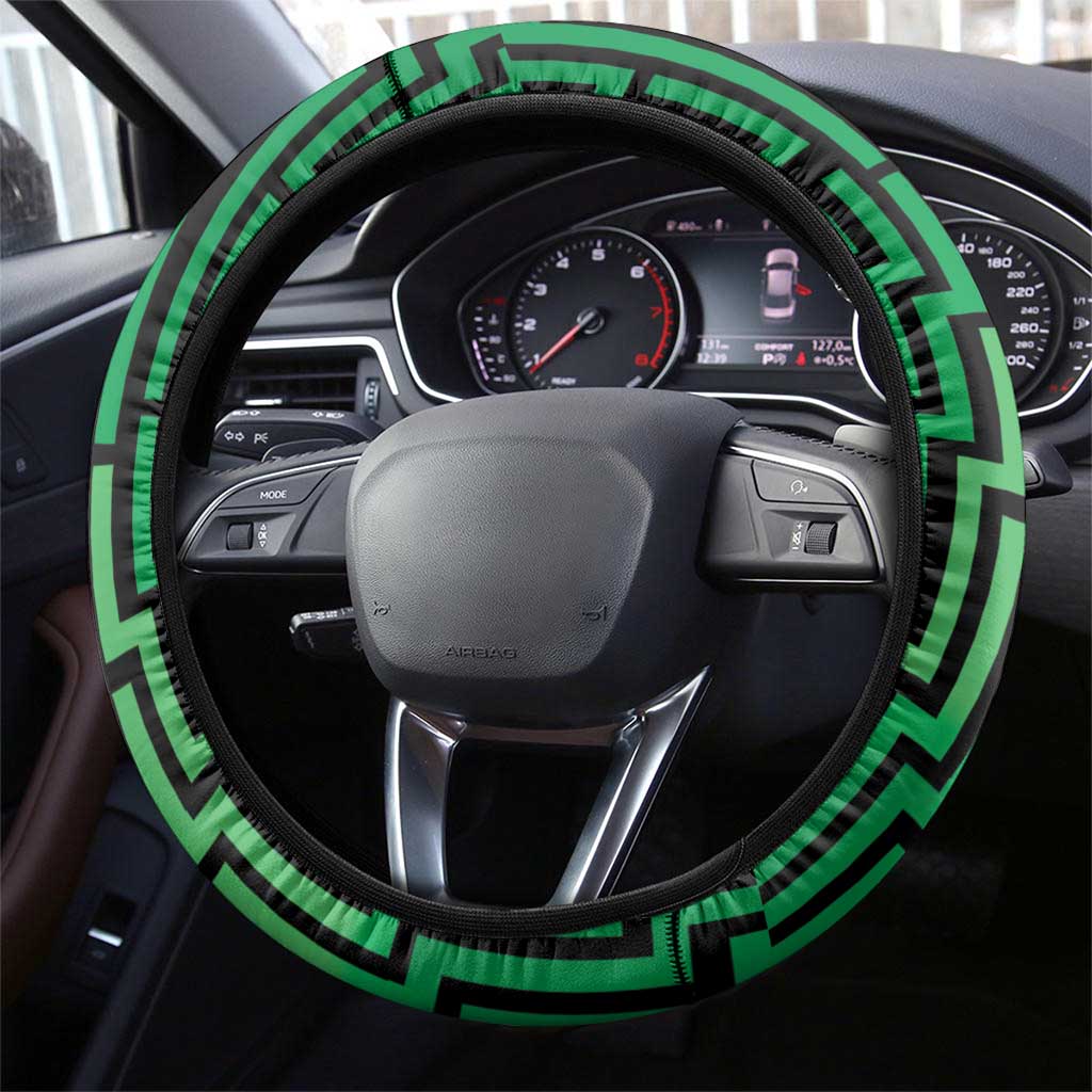 Basketball New Zealand Steering Wheel Cover Green Maori Ta Moko Indigenous - Aussie Hoodie
