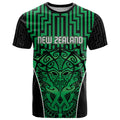 Custom Basketball New Zealand T Shirt Green Maori Ta Moko Indigenous - Aussie Hoodie