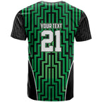 Custom Basketball New Zealand T Shirt Green Maori Ta Moko Indigenous - Aussie Hoodie