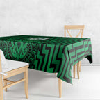 Custom Basketball New Zealand Tablecloth Green Maori Ta Moko Indigenous - Aussie Hoodie