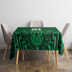 Custom Basketball New Zealand Tablecloth Green Maori Ta Moko Indigenous - Aussie Hoodie