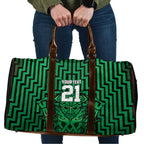 Custom Basketball New Zealand Travel Bag Green Maori Ta Moko Indigenous - Aussie Hoodie