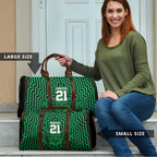 Custom Basketball New Zealand Travel Bag Green Maori Ta Moko Indigenous - Aussie Hoodie
