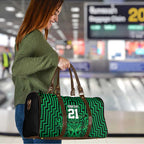 Custom Basketball New Zealand Travel Bag Green Maori Ta Moko Indigenous - Aussie Hoodie