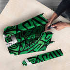 Custom Basketball New Zealand Umbrella Green Maori Ta Moko Indigenous - Aussie Hoodie