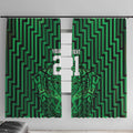 Custom Basketball New Zealand Window Curtain Green Maori Ta Moko Indigenous - Aussie Hoodie