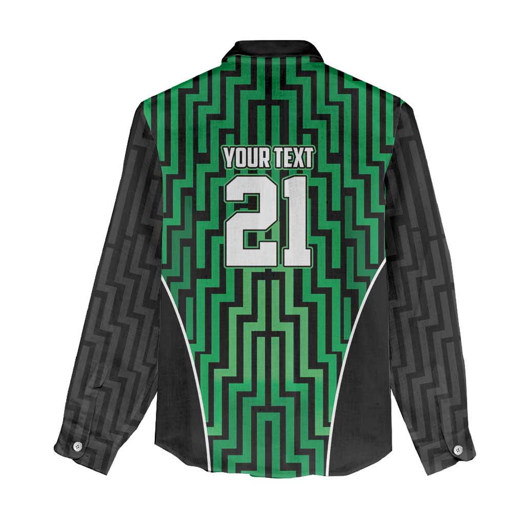 Custom Basketball New Zealand Women Casual Shirt Green Maori Ta Moko Indigenous - Aussie Hoodie