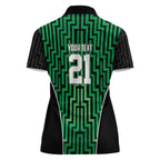 Custom Basketball New Zealand Women Polo Shirt Green Maori Ta Moko Indigenous - Aussie Hoodie