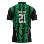 Custom Basketball New Zealand Zipper Polo Shirt Green Maori Ta Moko Indigenous - Aussie Hoodie