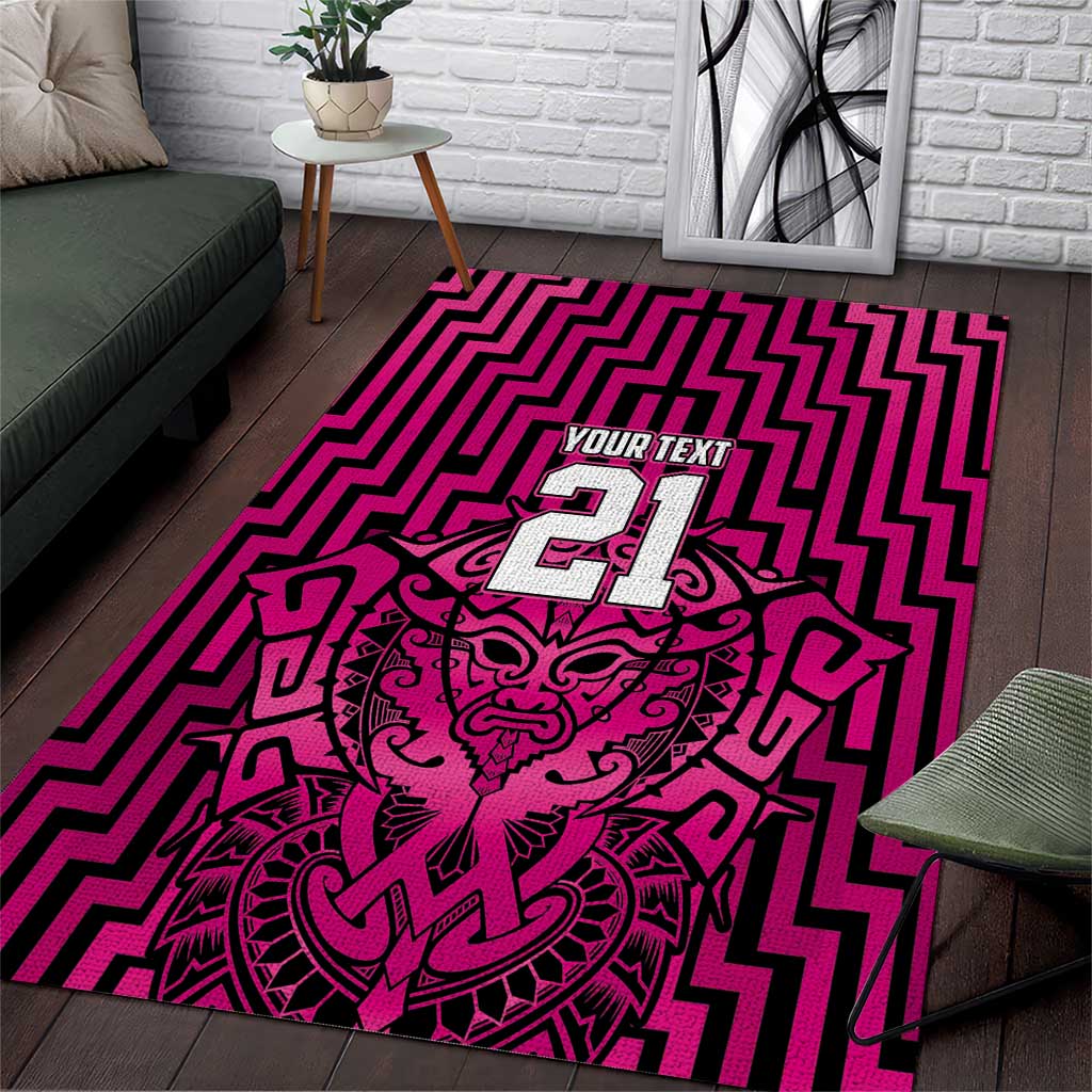 Custom Basketball New Zealand Area Rug Pink Maori Ta Moko Indigenous - Aussie Hoodie