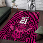 Custom Basketball New Zealand Area Rug Pink Maori Ta Moko Indigenous - Aussie Hoodie
