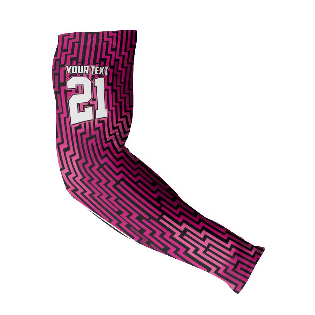 Custom Basketball New Zealand Arm Sleeves Pink Maori Ta Moko Indigenous - Aussie Hoodie