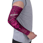 Custom Basketball New Zealand Arm Sleeves Pink Maori Ta Moko Indigenous - Aussie Hoodie