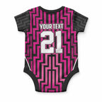 Custom Basketball New Zealand Baby Onesie Pink Maori Ta Moko Indigenous