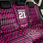 Custom Basketball New Zealand Back Car Seat Cover Pink Maori Ta Moko Indigenous - Aussie Hoodie