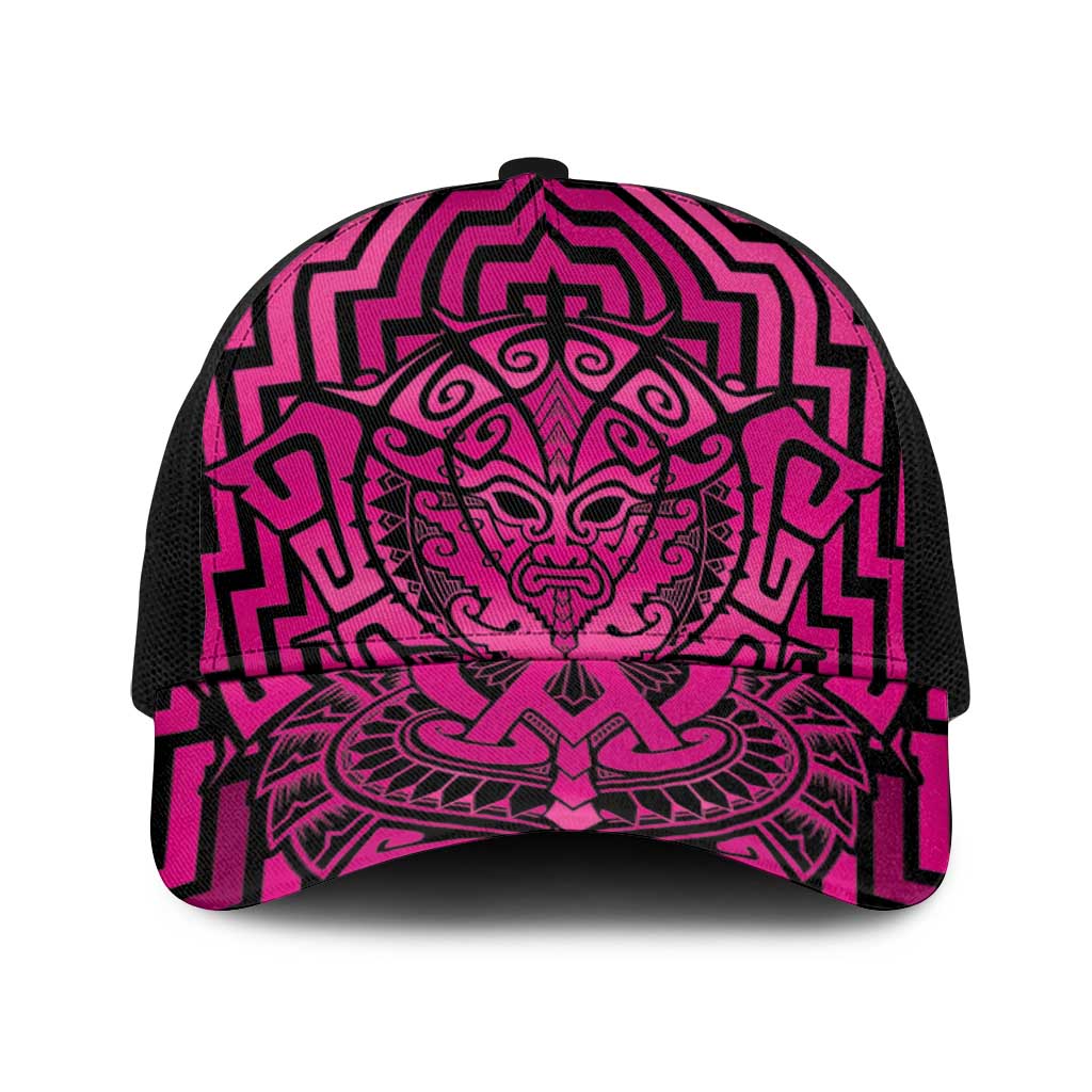 Basketball New Zealand Baseball Net Cap Pink Maori Ta Moko Indigenous - Aussie Hoodie
