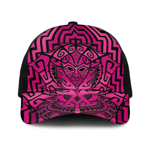 Basketball New Zealand Baseball Net Cap Pink Maori Ta Moko Indigenous - Aussie Hoodie
