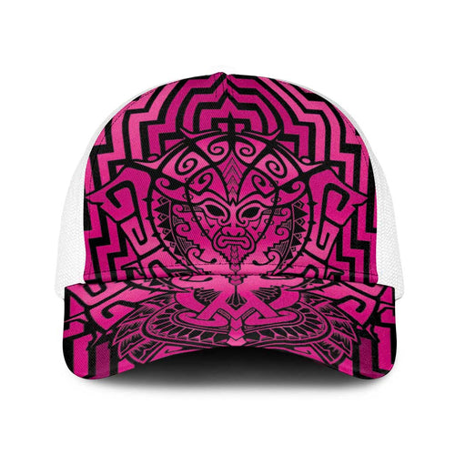Basketball New Zealand Baseball Net Cap Pink Maori Ta Moko Indigenous - Aussie Hoodie