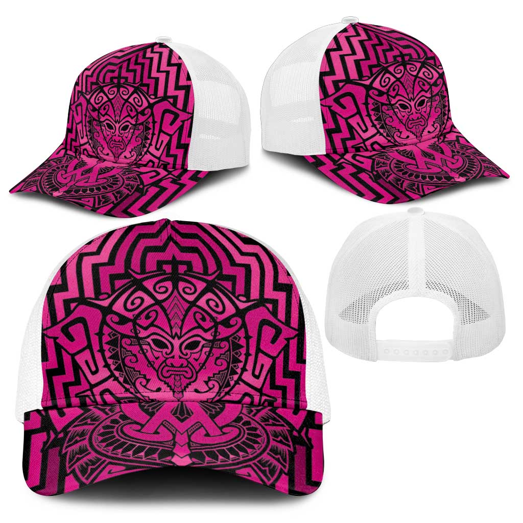 Basketball New Zealand Baseball Net Cap Pink Maori Ta Moko Indigenous - Aussie Hoodie