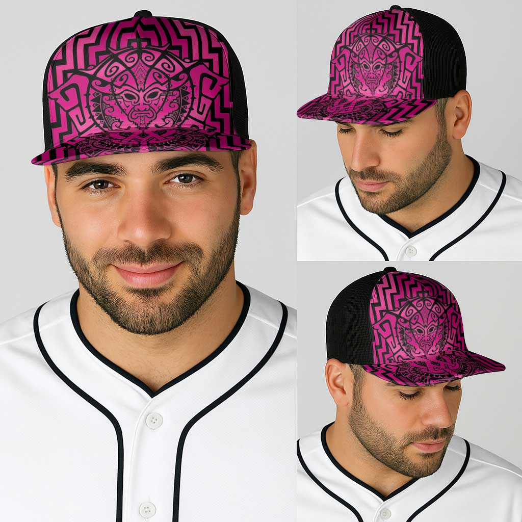 Basketball New Zealand Baseball Net Cap Pink Maori Ta Moko Indigenous - Aussie Hoodie