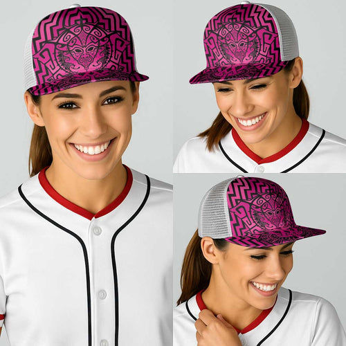 Basketball New Zealand Baseball Net Cap Pink Maori Ta Moko Indigenous - Aussie Hoodie