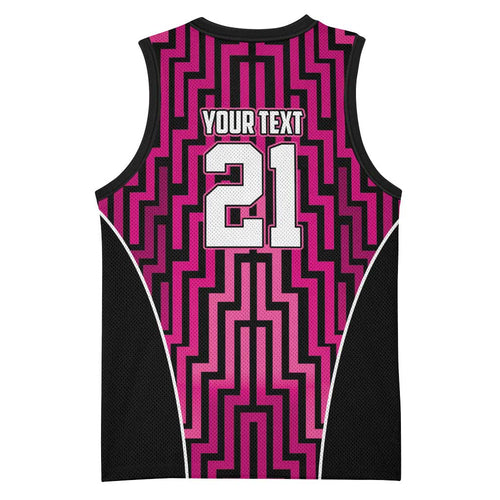 Custom Basketball New Zealand Basketball Jersey Pink Maori Ta Moko Indigenous - Aussie Hoodie