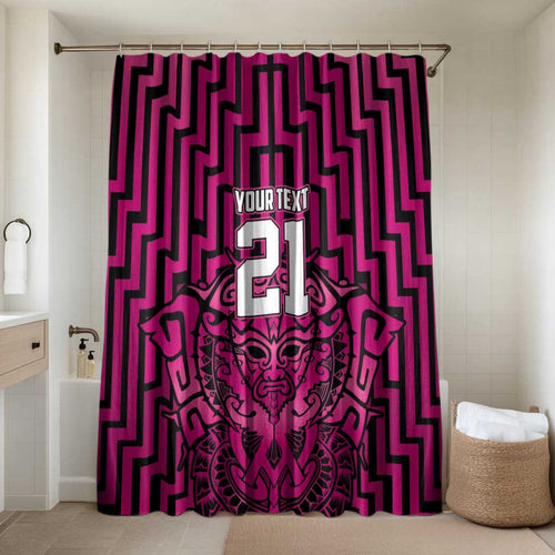 Custom Basketball New Zealand Bathroom Set Pink Maori Ta Moko Indigenous - Aussie Hoodie