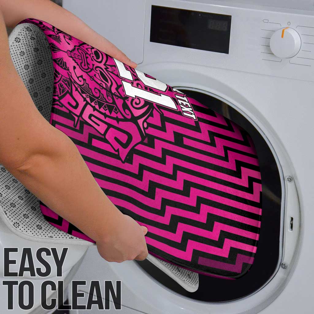 Custom Basketball New Zealand Bathroom Set Pink Maori Ta Moko Indigenous - Aussie Hoodie