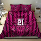 Custom Basketball New Zealand Bedding Set Pink Maori Ta Moko Indigenous - Aussie Hoodie