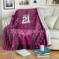 Custom Basketball New Zealand Blanket Pink Maori Ta Moko Indigenous - Aussie Hoodie