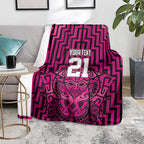 Custom Basketball New Zealand Blanket Pink Maori Ta Moko Indigenous - Aussie Hoodie