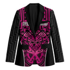 Custom Basketball New Zealand Blazer Pink Maori Ta Moko Indigenous - Aussie Hoodie