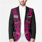 Custom Basketball New Zealand Blazer Pink Maori Ta Moko Indigenous - Aussie Hoodie