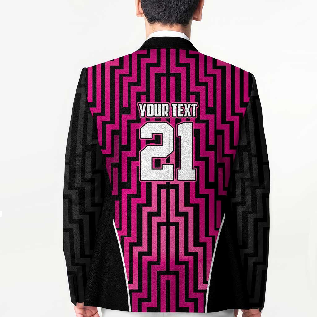 Custom Basketball New Zealand Blazer Pink Maori Ta Moko Indigenous - Aussie Hoodie