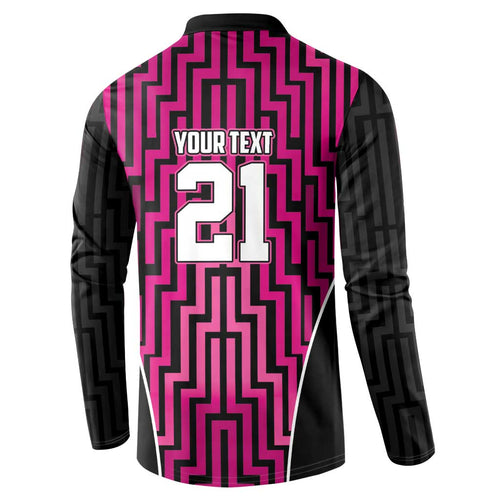 Custom Basketball New Zealand Button Sweatshirt Pink Maori Ta Moko Indigenous - Aussie Hoodie