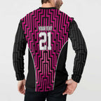 Custom Basketball New Zealand Button Sweatshirt Pink Maori Ta Moko Indigenous - Aussie Hoodie