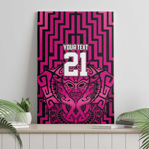 Custom Basketball New Zealand Canvas Wall Art Pink Maori Ta Moko Indigenous - Aussie Hoodie