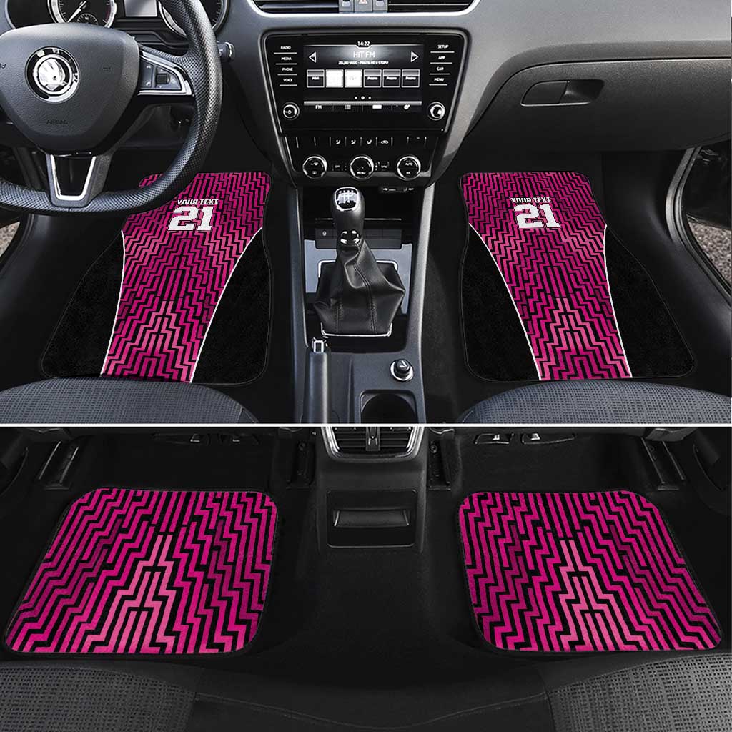 Custom Basketball New Zealand Car Mats Pink Maori Ta Moko Indigenous - Aussie Hoodie