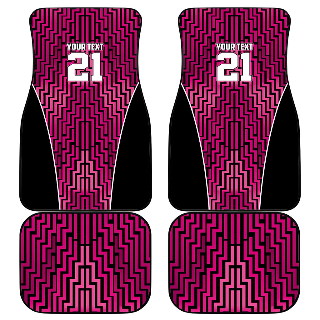Custom Basketball New Zealand Car Mats Pink Maori Ta Moko Indigenous - Aussie Hoodie