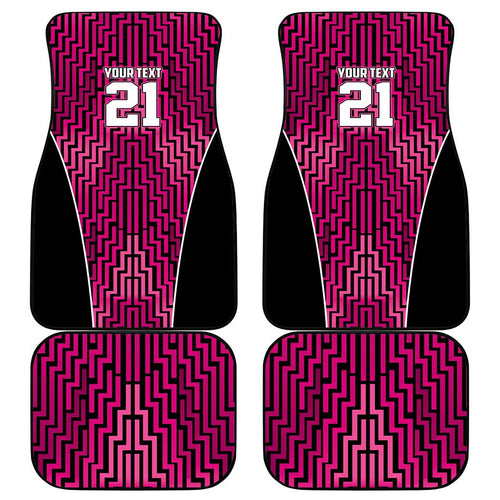 Custom Basketball New Zealand Car Mats Pink Maori Ta Moko Indigenous - Aussie Hoodie