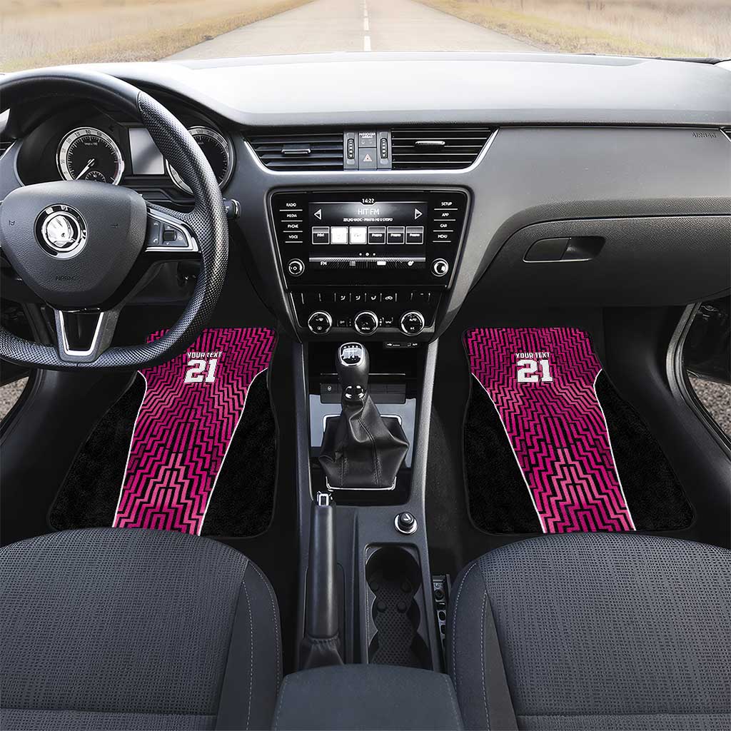 Custom Basketball New Zealand Car Mats Pink Maori Ta Moko Indigenous - Aussie Hoodie