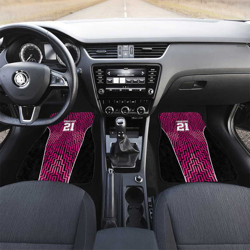 Custom Basketball New Zealand Car Mats Pink Maori Ta Moko Indigenous - Aussie Hoodie