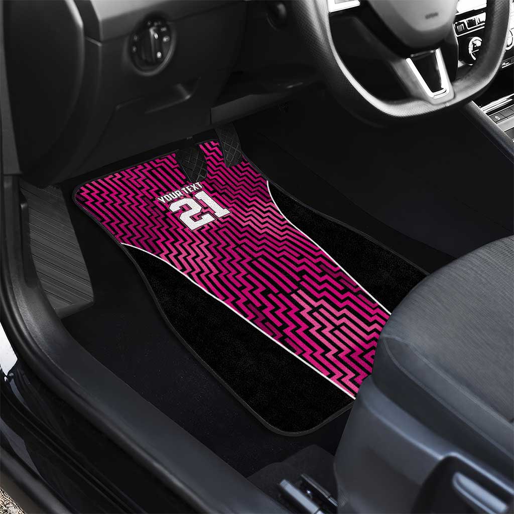 Custom Basketball New Zealand Car Mats Pink Maori Ta Moko Indigenous - Aussie Hoodie