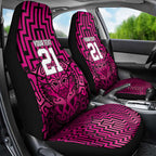 Custom Basketball New Zealand Car Seat Cover Pink Maori Ta Moko Indigenous - Aussie Hoodie