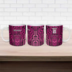 Custom Basketball New Zealand Ceramic Mug Pink Maori Ta Moko Indigenous - Aussie Hoodie