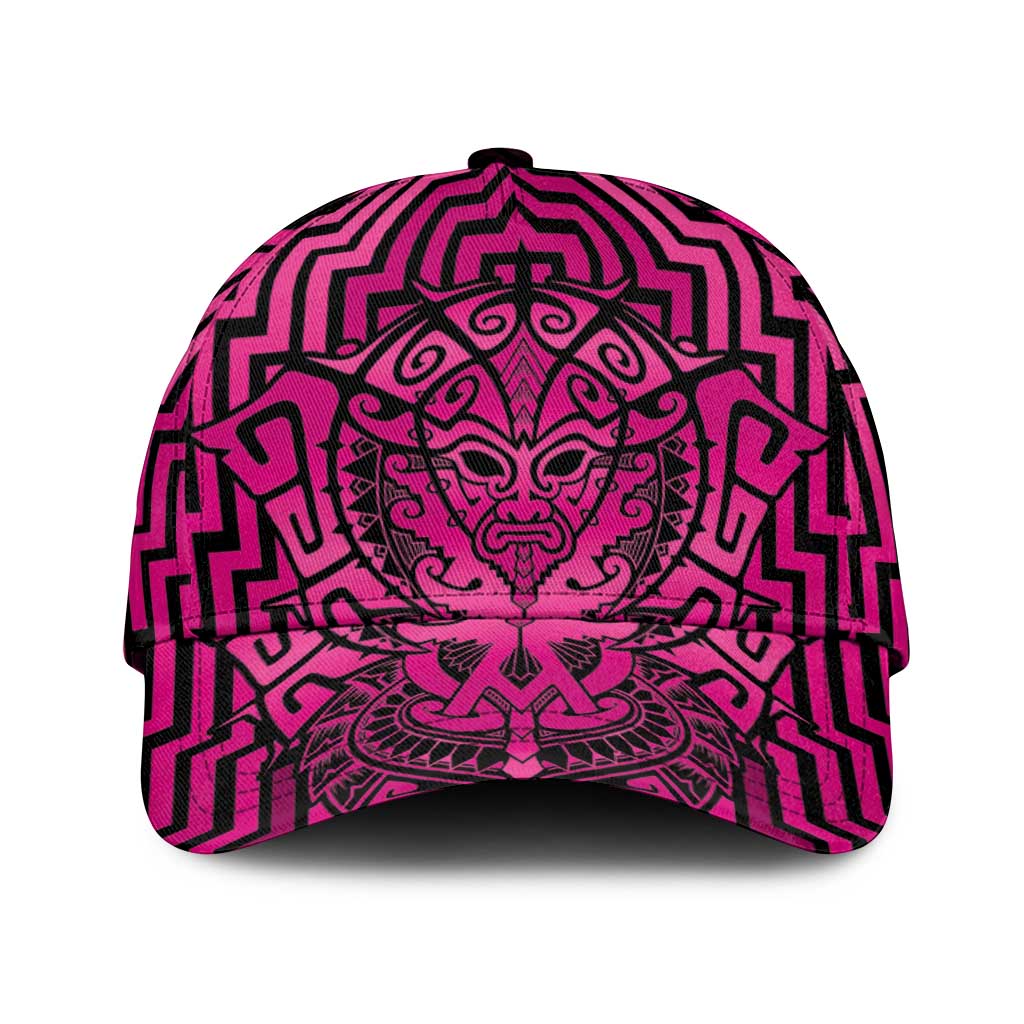Basketball New Zealand Classic Cap Pink Maori Ta Moko Indigenous - Aussie Hoodie
