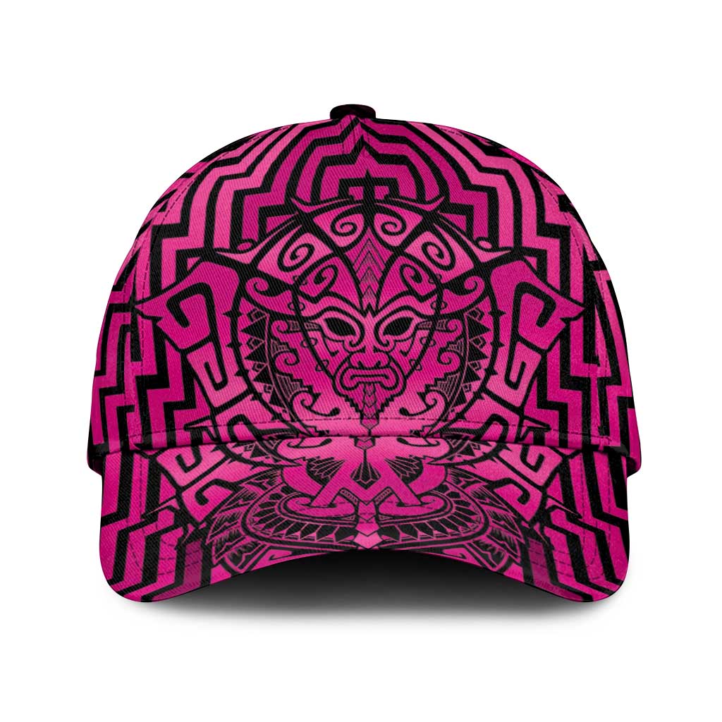Basketball New Zealand Classic Cap Pink Maori Ta Moko Indigenous - Aussie Hoodie