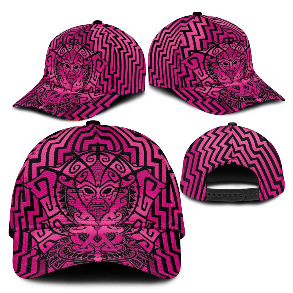 Basketball New Zealand Classic Cap Pink Maori Ta Moko Indigenous - Aussie Hoodie