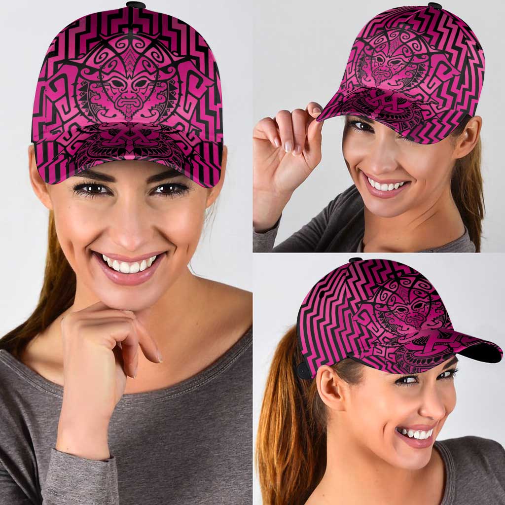 Basketball New Zealand Classic Cap Pink Maori Ta Moko Indigenous - Aussie Hoodie