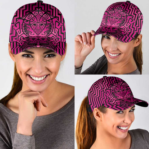 Basketball New Zealand Classic Cap Pink Maori Ta Moko Indigenous - Aussie Hoodie